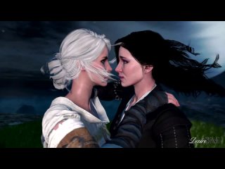 (sound) cirilla yennefer lesbian kissing - the kiss - a witcher fan fiction [the witcher 3;yuri;r34;sfm;yuri;the witcher]